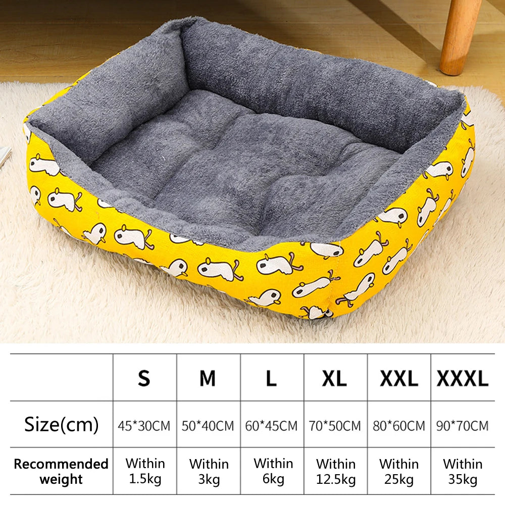 Large Dog Bed Warm Bed for Cats Sofa Dog House Thicken Cat Mat Breathable Basket for Dog Supplies