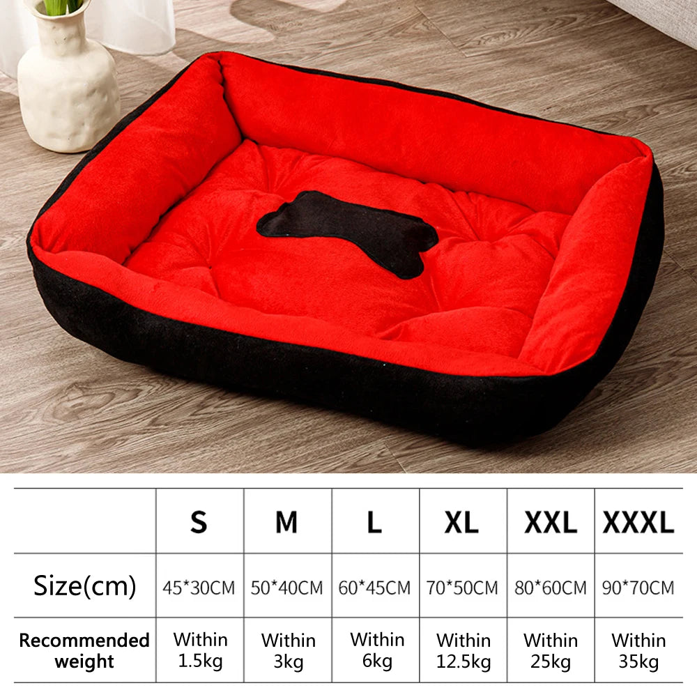Large Dog Bed Warm Bed for Cats Sofa Dog House Thicken Cat Mat Breathable Basket for Dog Supplies