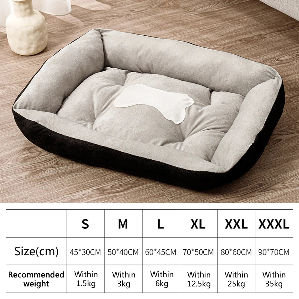 Large Dog Bed Warm Bed for Cats Sofa Dog House Thicken Cat Mat Breathable Basket for Dog Supplies