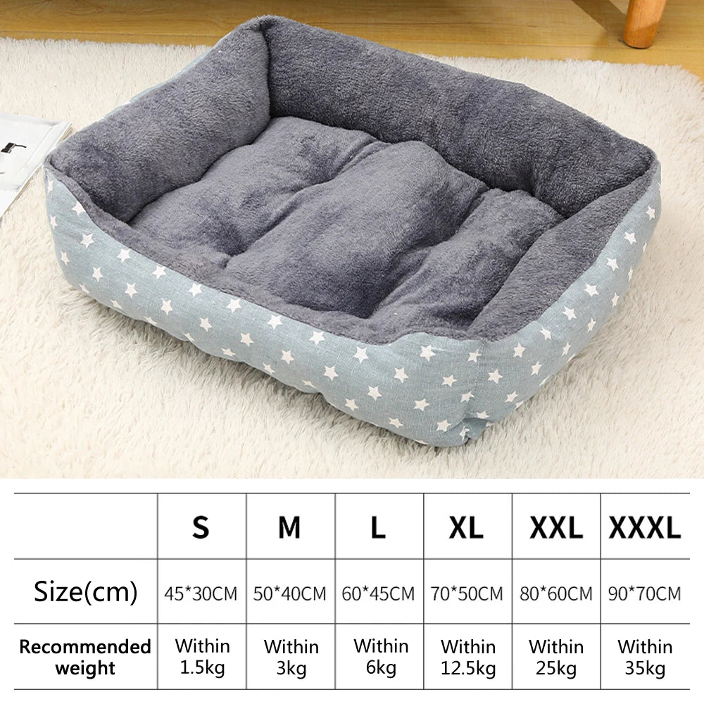 Large Dog Bed Warm Bed for Cats Sofa Dog House Thicken Cat Mat Breathable Basket for Dog Supplies