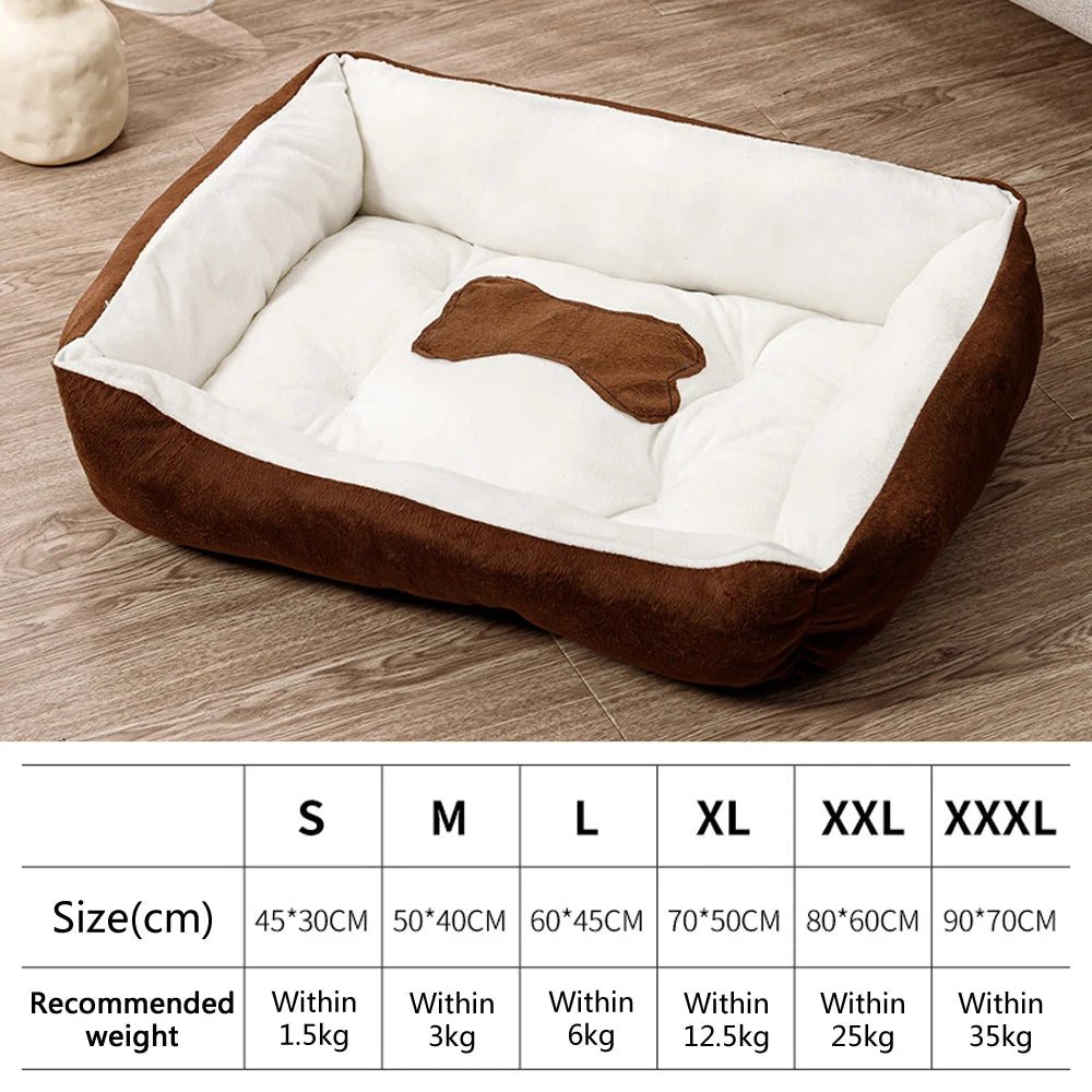 Large Dog Bed Warm Bed for Cats Sofa Dog House Thicken Cat Mat Breathable Basket for Dog Supplies
