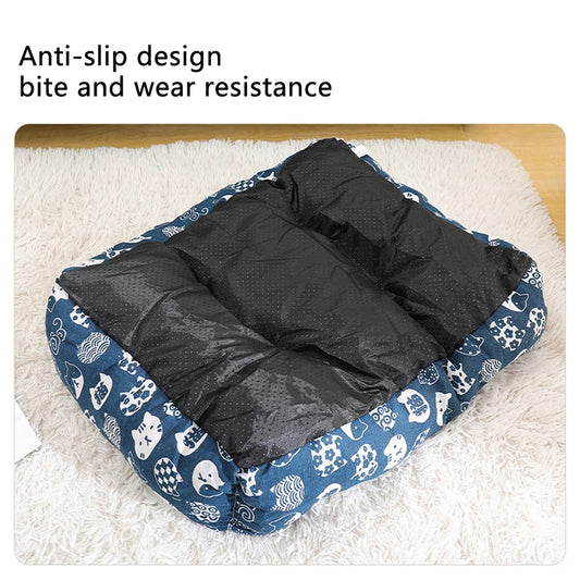 Large Dog Bed Warm Bed for Cats Sofa Dog House Thicken Cat Mat Breathable Basket for Dog Supplies