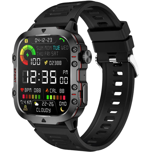 QX11 Smart Watch 1.96inch Large Screen HD Bluetooth Call SOS Voice Assistant Men Women Smartwatch Sports Fitness Tracker